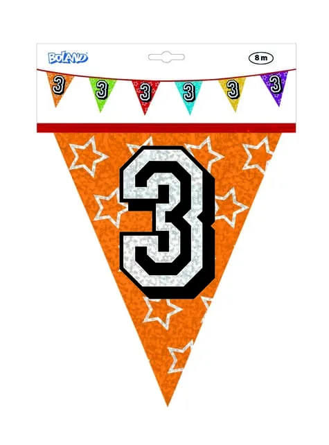 Bandierine con numero 3