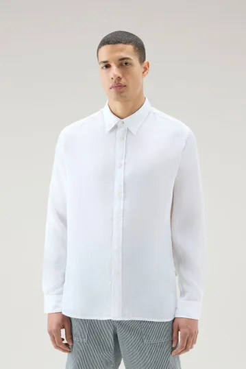 Camicia in puro lino tinta in capo                                                                                              