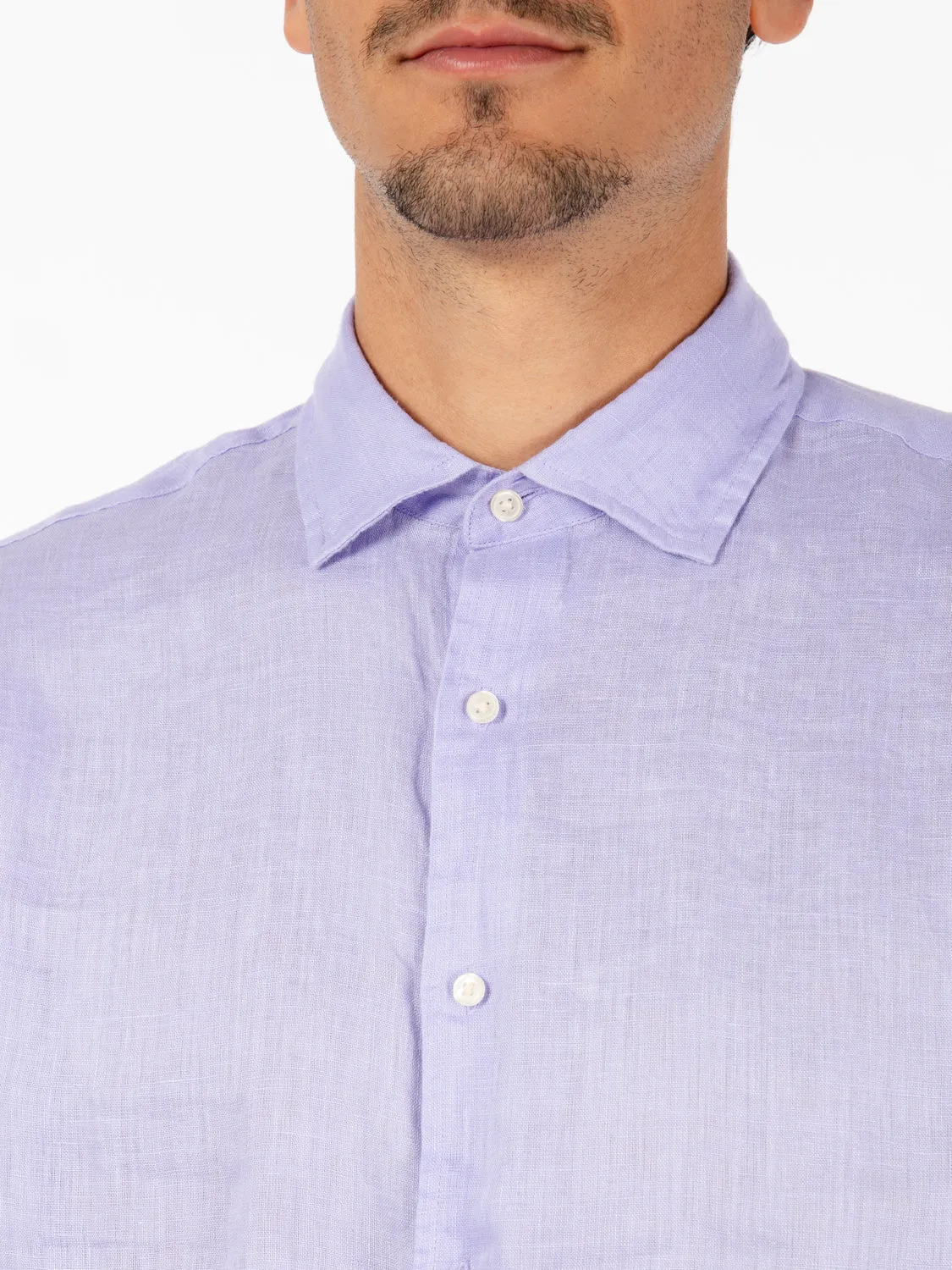 Camicia lino glicine