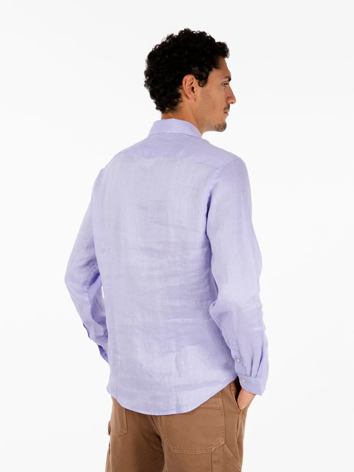 Camicia lino glicine