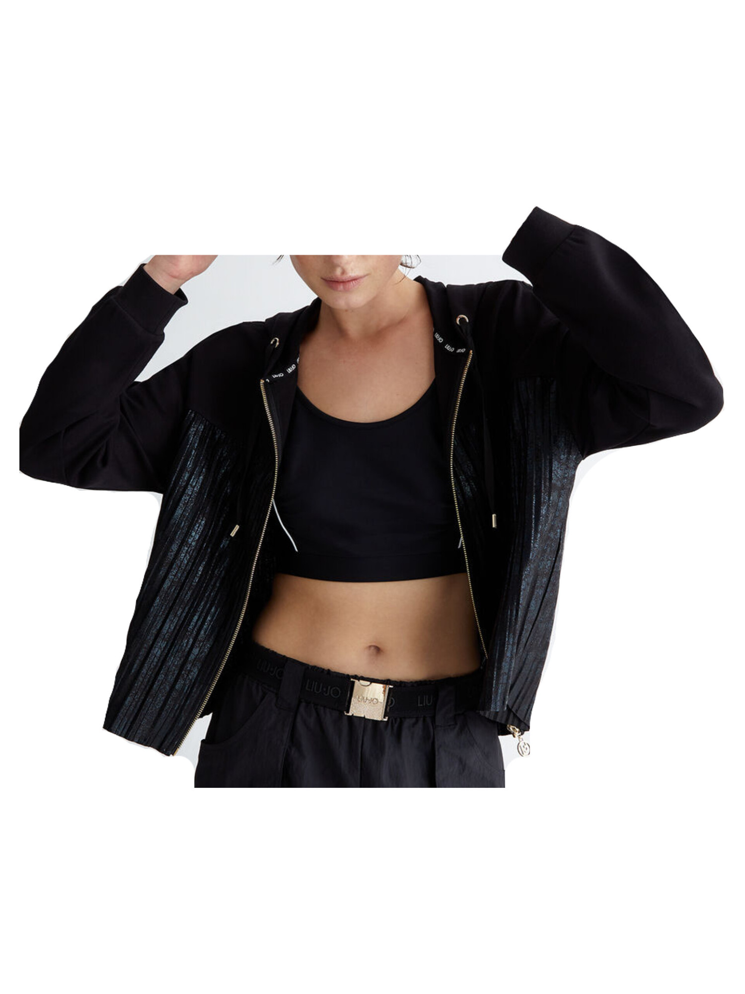 Felpa con zip Liu Jo da donna nera