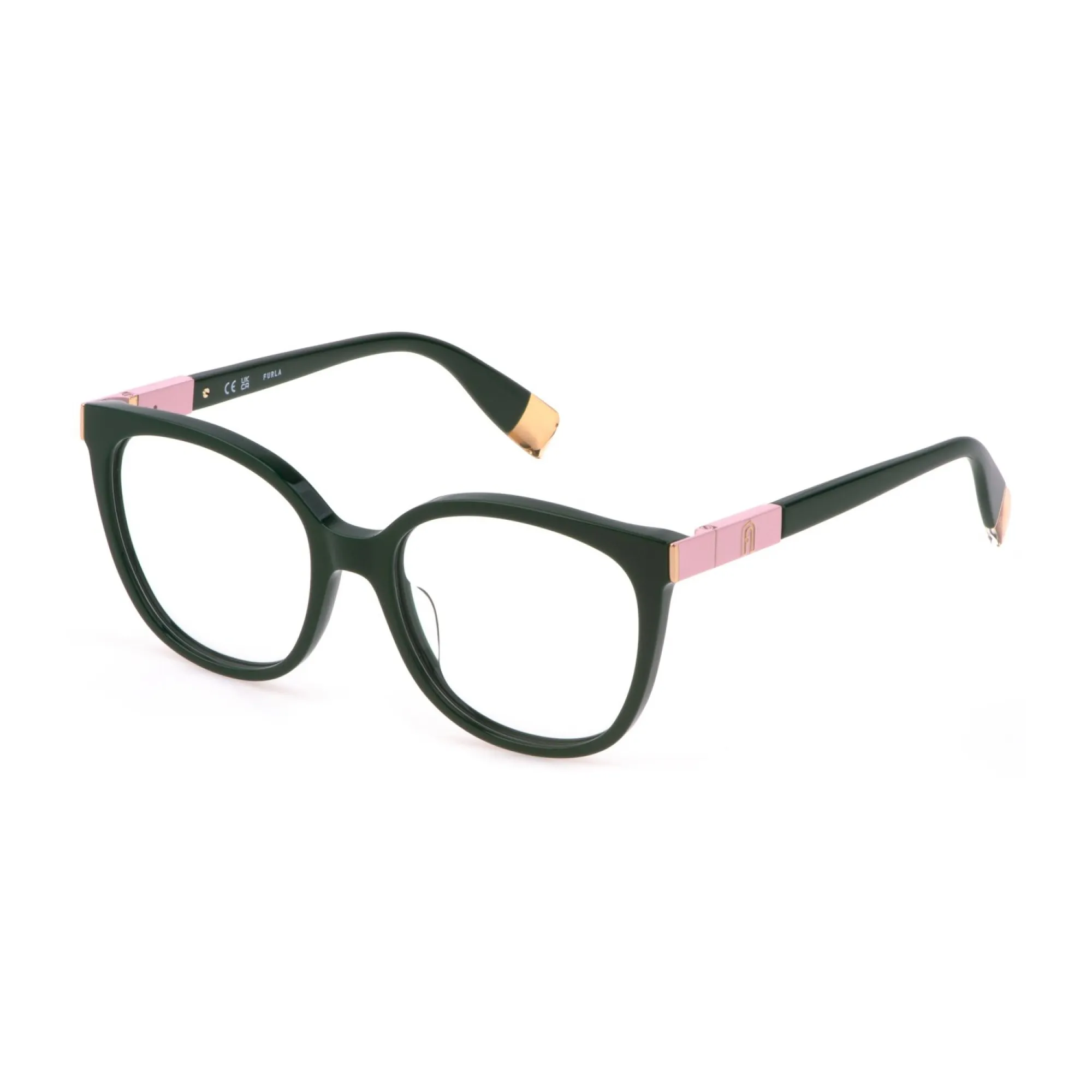   Furla VFU720 - 0D80 Verde Completamente Lucido | Occhiale Da Vista Donna 