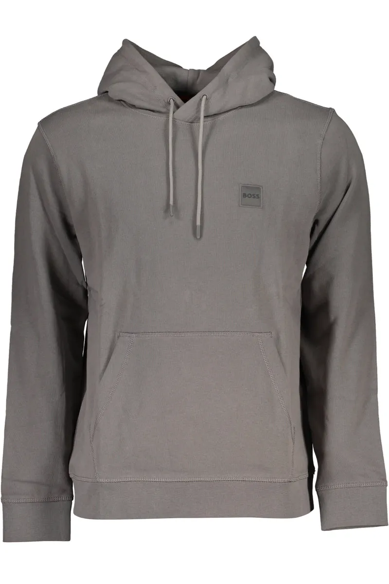 HUGO BOSS FELPA SENZA ZIP UOMO GRIGIO