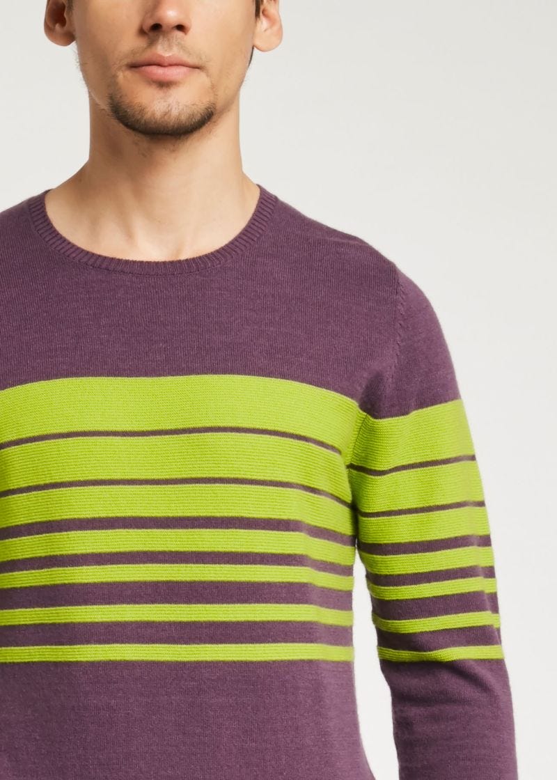 Maglione in misto lana a righe