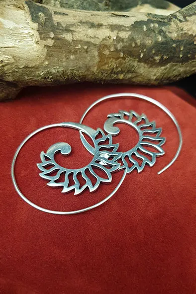Orecchini Spirale Fiore di Loto