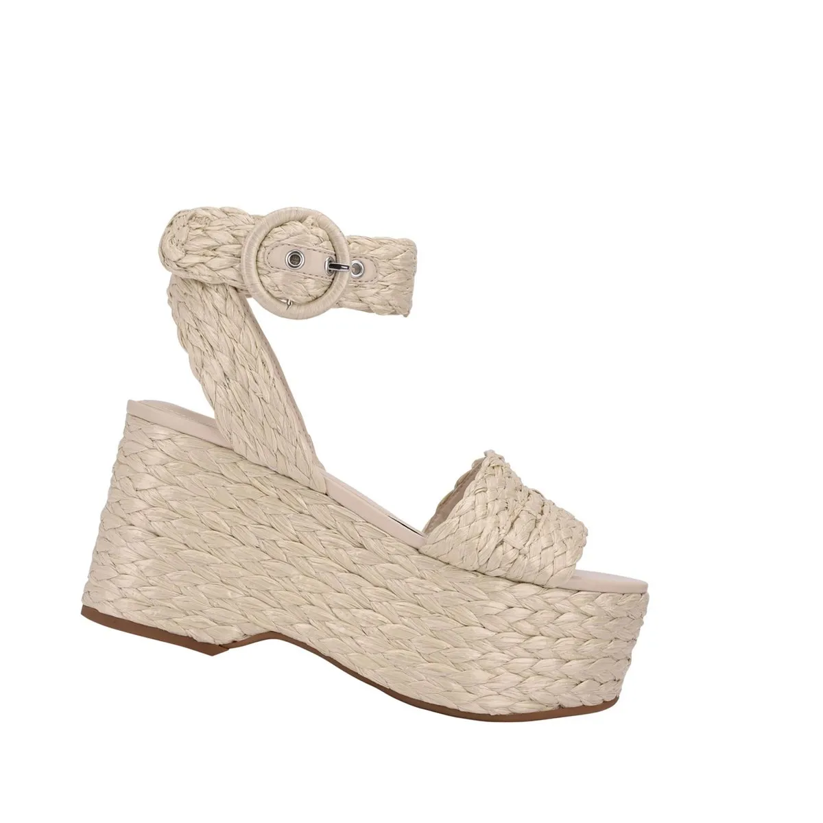 Sandali Marc Fisher Italia Outlet Marcell Espadrillas Platform Sandalo Donna Pelle Bianca