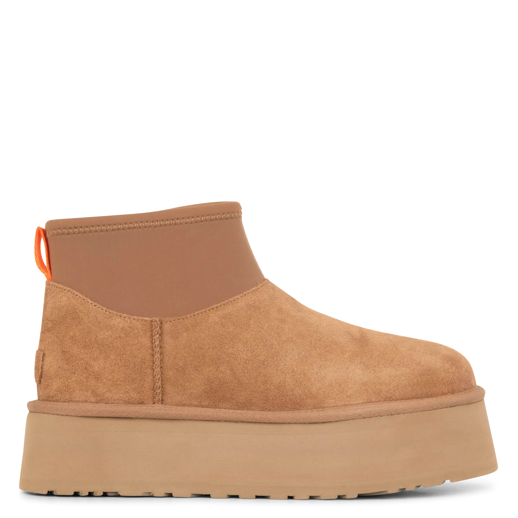  UGG   CLASSIC MINI DIPPER - Stivaletti con plateau in pelle mista | Marrone