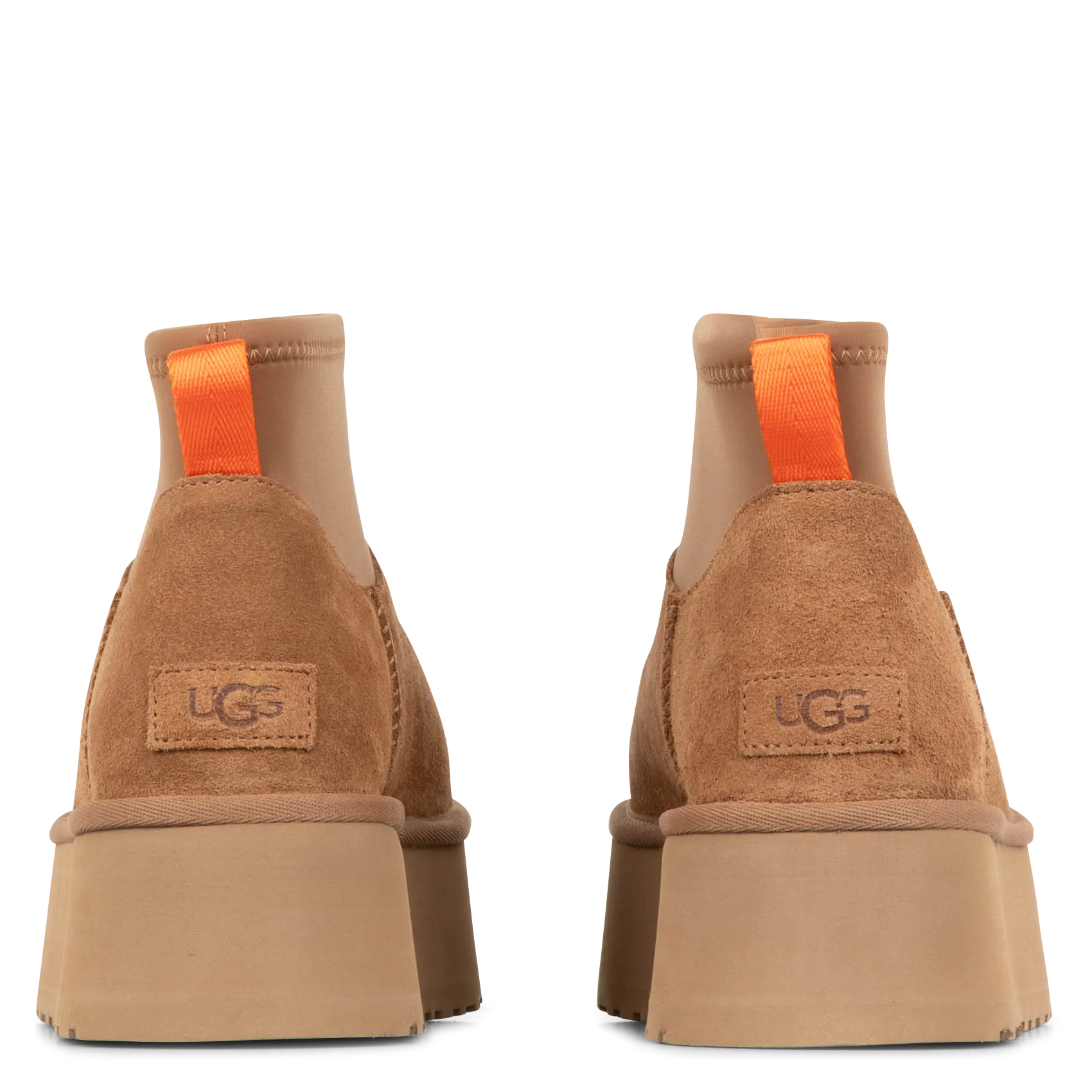  UGG   CLASSIC MINI DIPPER - Stivaletti con plateau in pelle mista | Marrone
