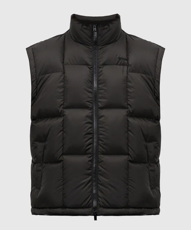 Vetements Gilet in piumino nero Taglio UA65JA105BM