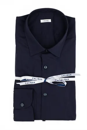 W3-UVAF52 Camicia Slim Blue Man  